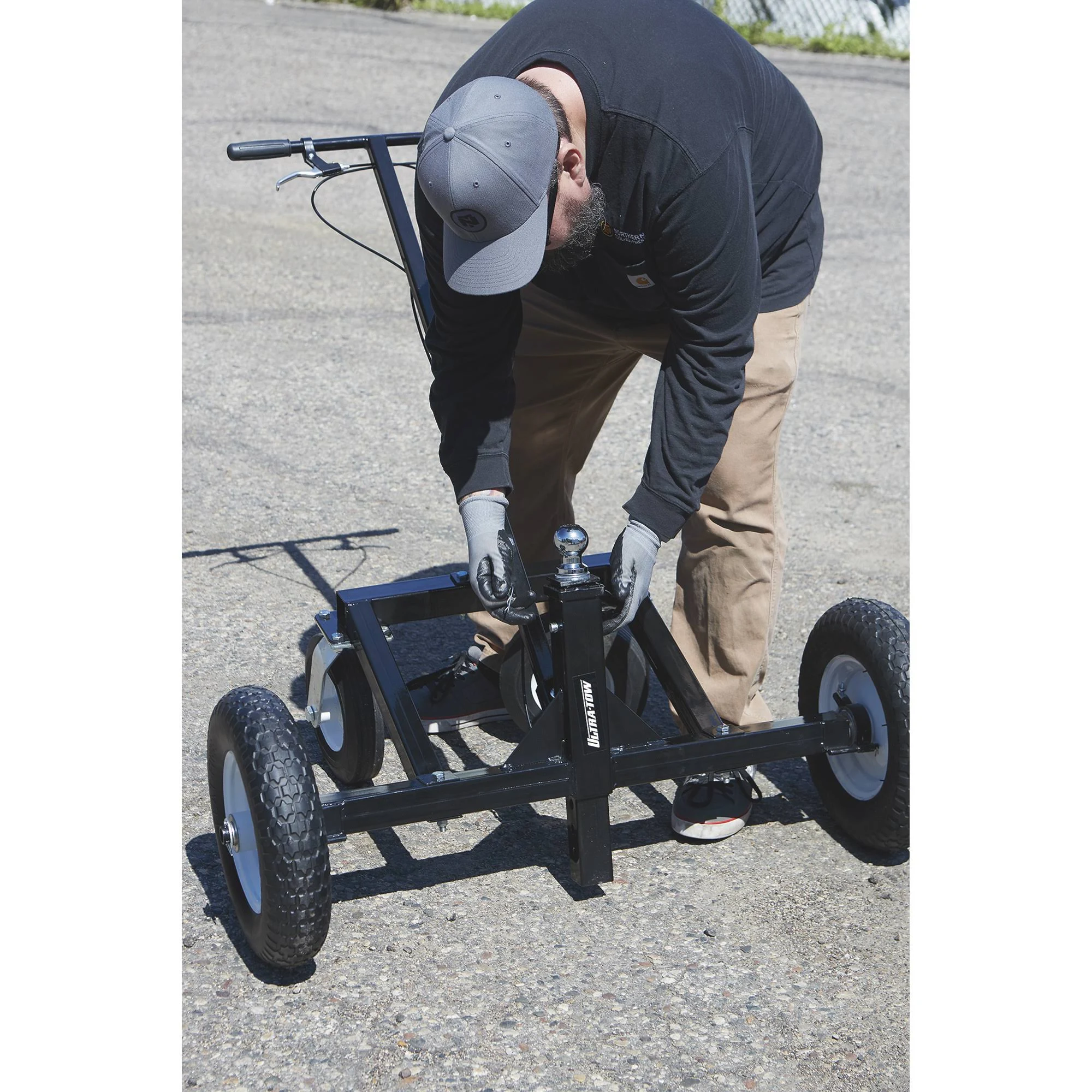 Ultra-Tow Heavy-Duty Adjustable Trailer Dolly with Brake - 1200-Lb. Capacity