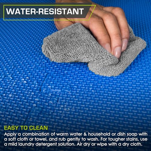 ProsourceFit Extra Thick Puzzle Exercise Mat , EVA Foam Interlocking Tiles for Protective, Cushioned Workout Flooring for Home and Gym Equipment