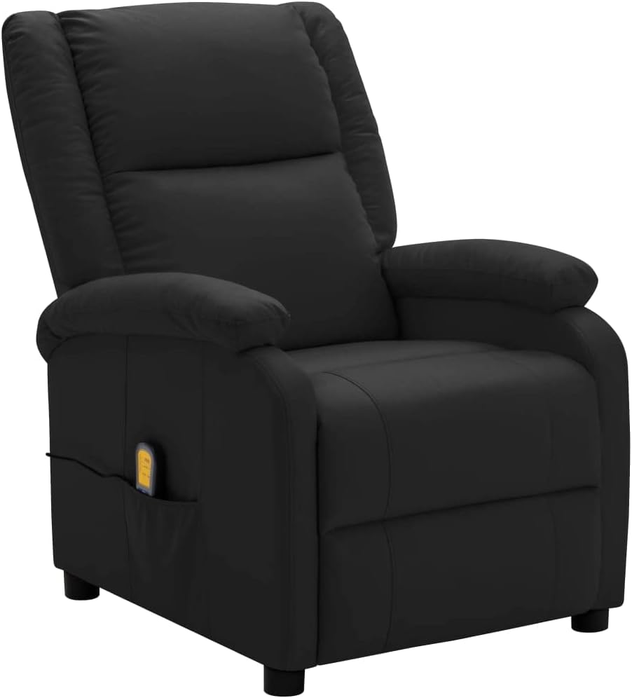 Massage Recliner Chair with Footrest | Adjustable Recliner Sofa for Elderly Adults | Artificial Leather Reclining Sofa Seating with USB Port for