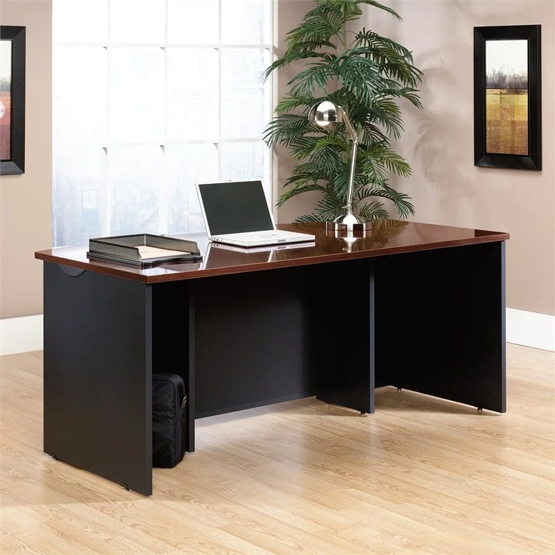 Sauder Via Executive Office Desk, Classic Cherry Finish