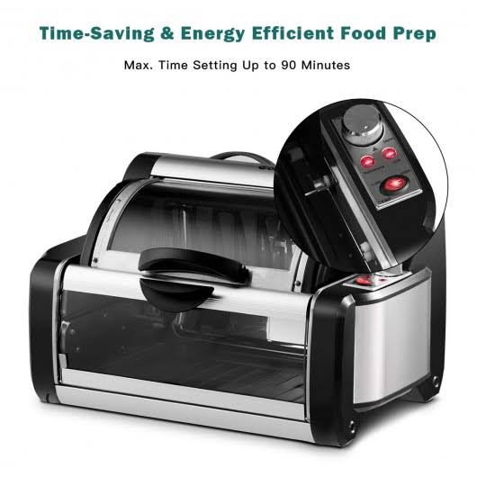 Costway Horizontal Rotating Kebob Skewer Roaster Oven Grill