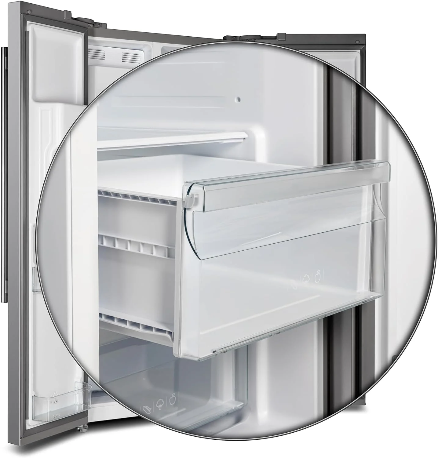 Salerno 36" Side by Side 20 Cu.Ft Stainless Steel Refrigerator with Ice Maker