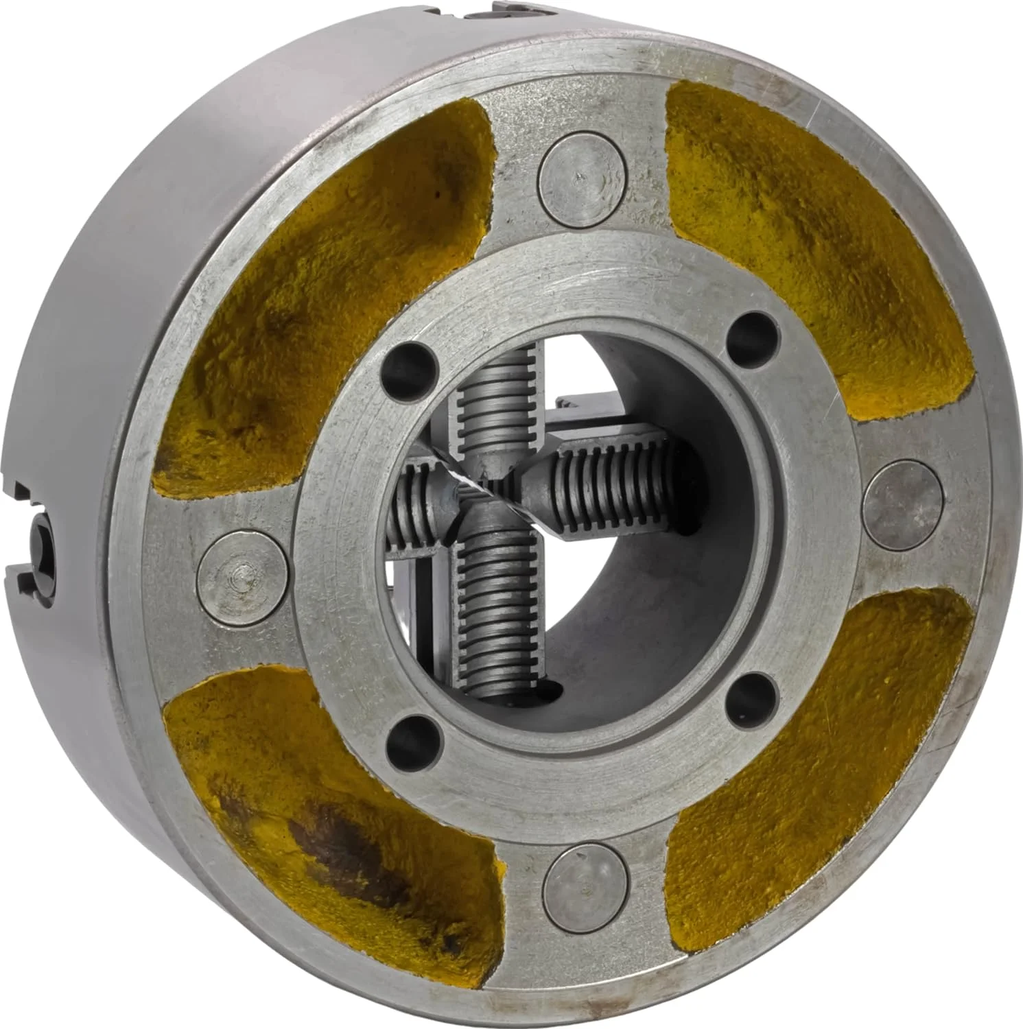 CME 10" 4-Jaw Lathe Chuck, Plain (Flat) Back, Reversible Jaws