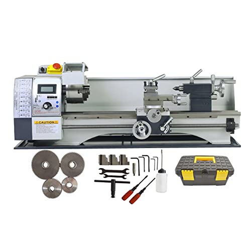 INTBUYING 8"x24" Benchtop Metal Lathe 1100W Brushless Motor 50-2500RPM Precision Mini Lathe Machine for Metal/Woodworking Industrial & Hobby Use with