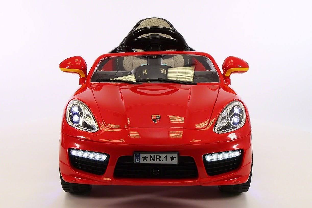Moderno Kids Porsche Boxster Style 12V Ride on Toy Car MP3, Battery Powered Wheels RC Remote Red