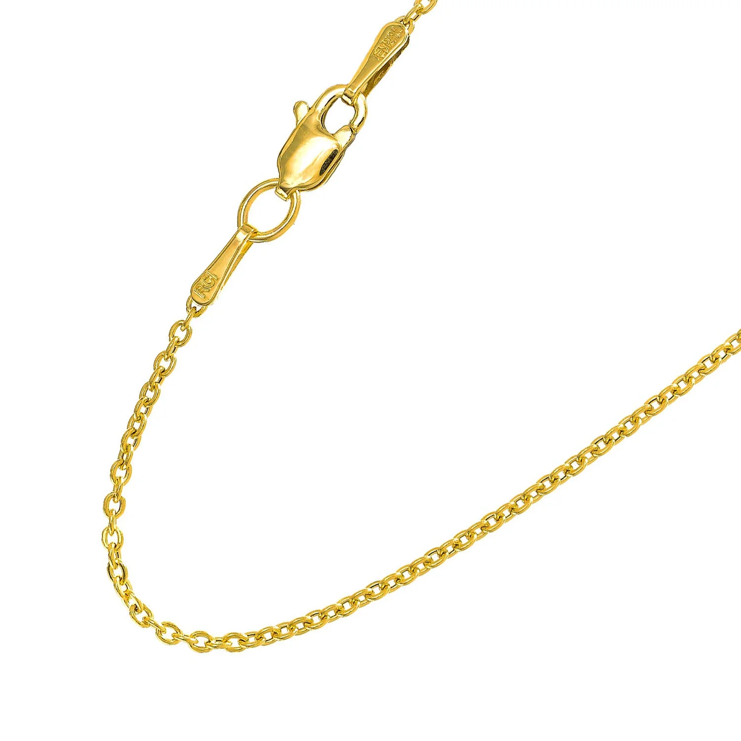 14k Yellow Gold 1.9Mm Forsantina Chain Necklace 20"