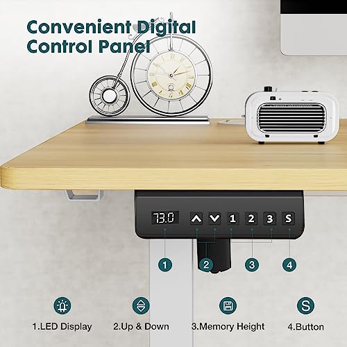 Standing Desk, Adjustable Height Electric Sit Stand Up Down Computer Table