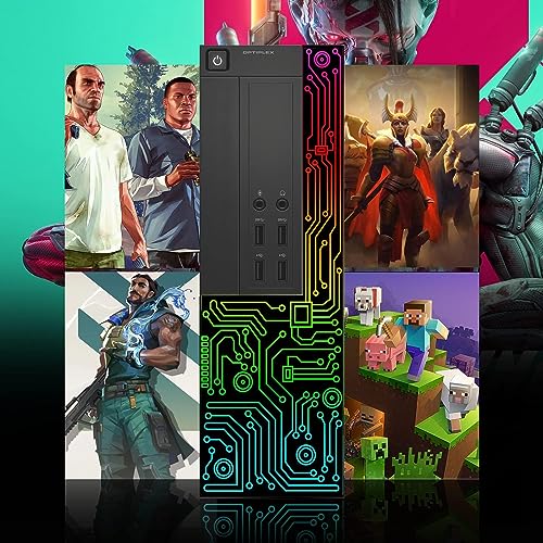 Dell Gaming OptiPlex Desktop RGB Computer PC, Intel Core i7, GeForce GT 1030 2GB GDDR5, 16GB RAM, 512GB SSD, 24 Inch HDMI Monitor