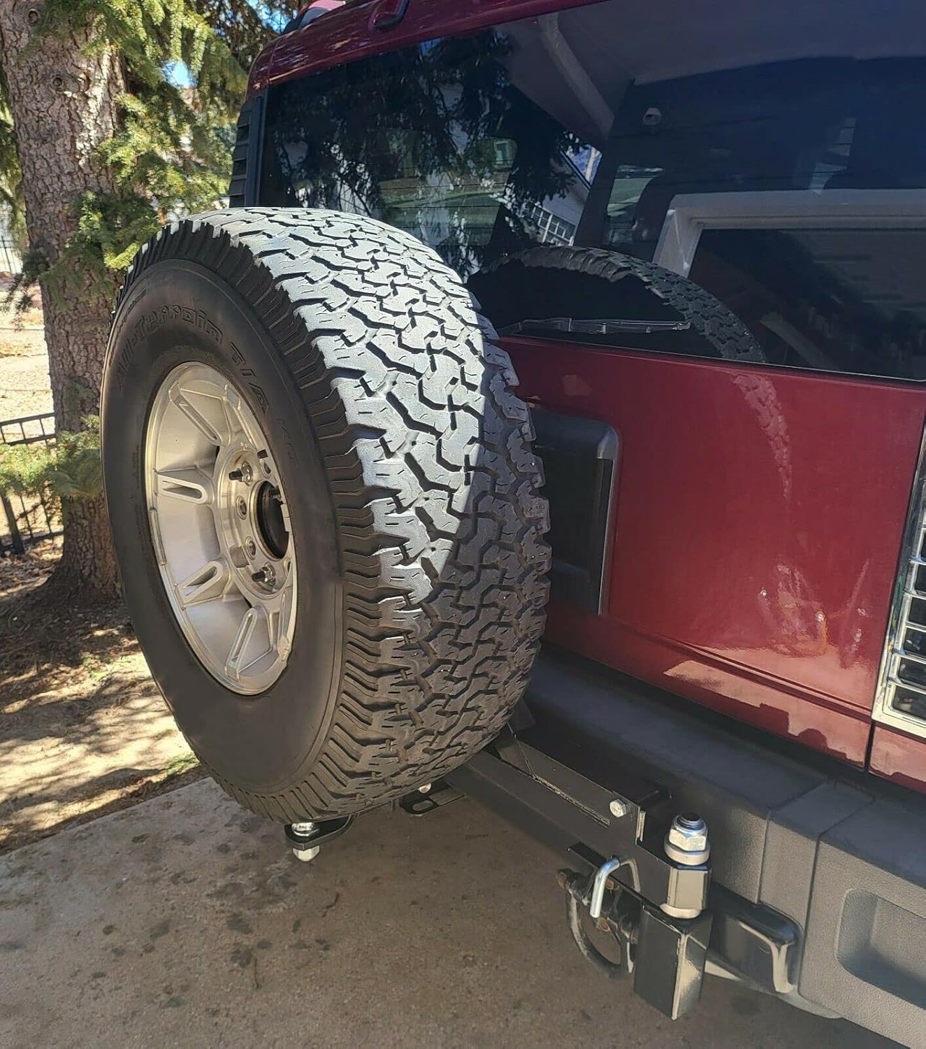 Heavy Duty Spare Tire Carrier Compatible with Hummer H2 Solid & Tough