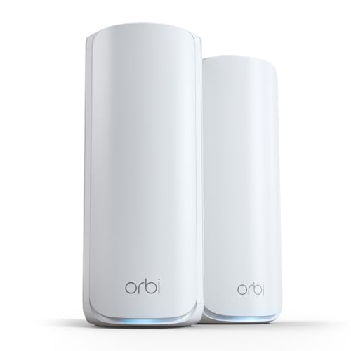 NETGEAR Orbi 770 Series Tri-Band WiFi 7 Mesh Network System (RBE773) - Router + 2 Satellite Extenders, Security Features, Up to 11Gbps