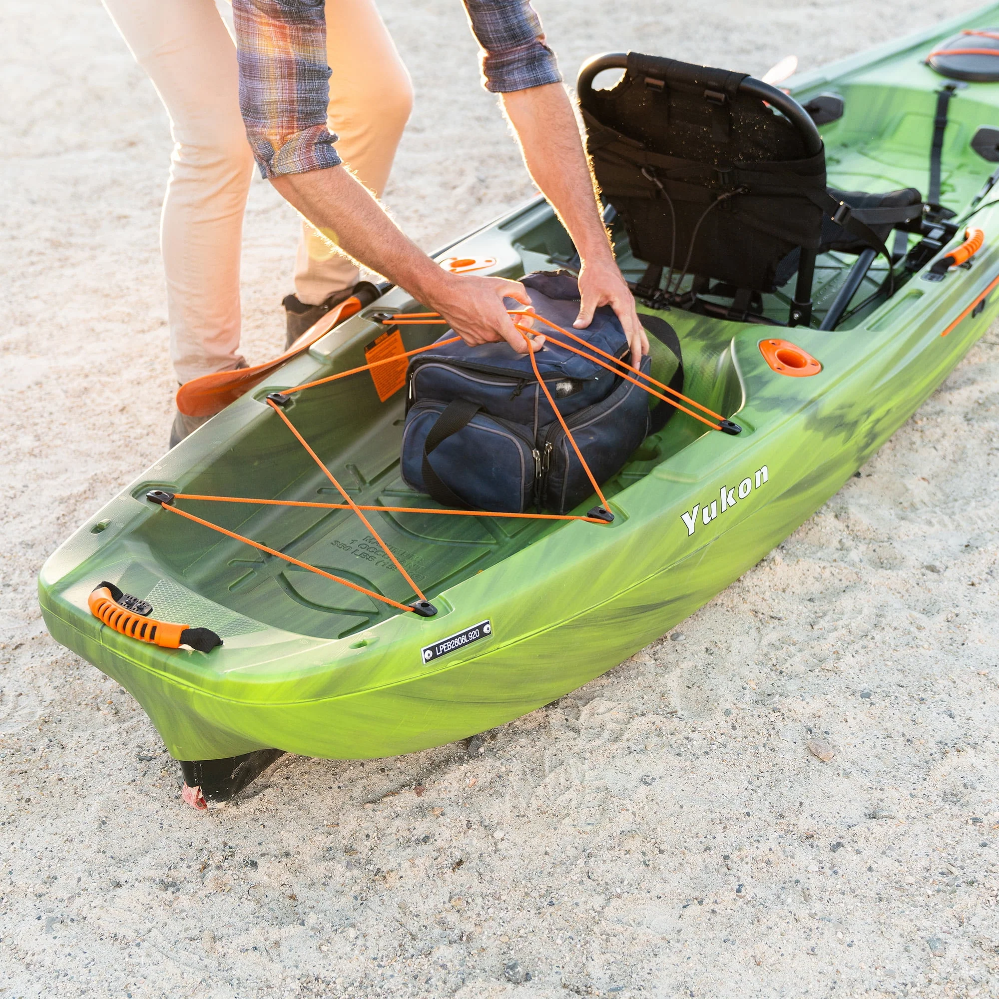 Lifetime Yukon Angler 116 inch Sit-on-Top Fishing Kayak, Lightning Fusion (90846)