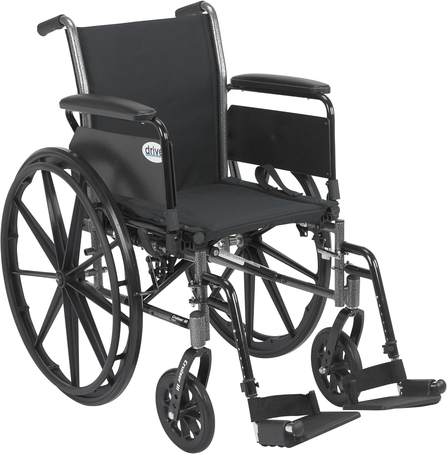 Drive Medical K3 Wheelchair Light Weight 16 with DFA & Swing Away Footrests Cruiser Iii, 45.7 Pound