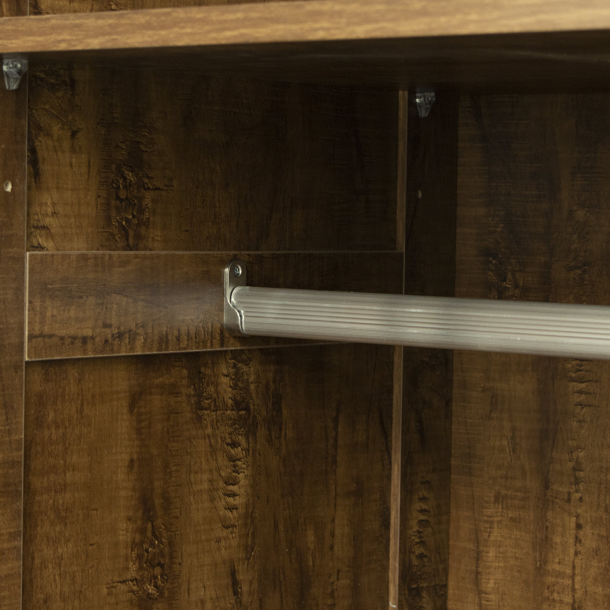 Freestanding Large Storage Cabinet, High Wardrobe and Kitchen Sideboard, Oak