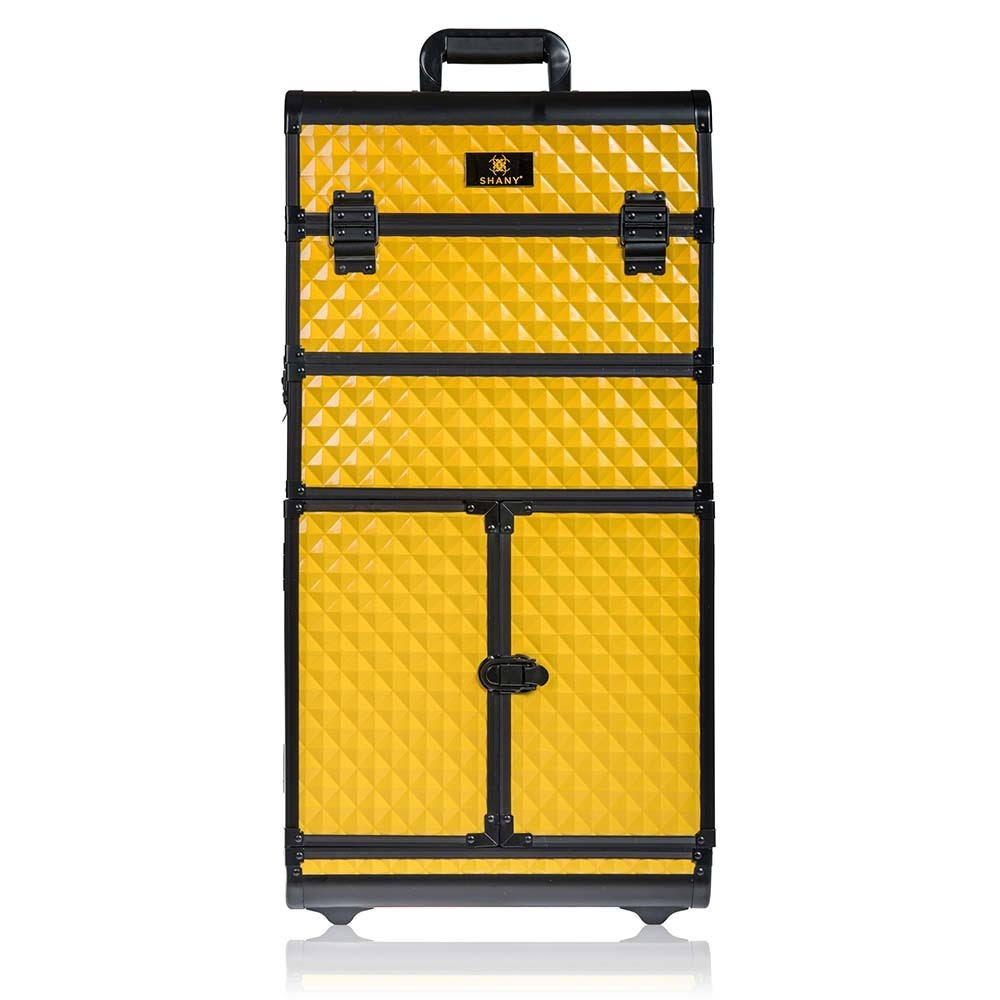 Shany Rebel Series Pro Makeup Artists Rolling Train Trolley Case, Spring Cheetah