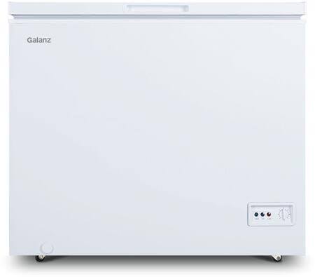 Galanz GLF70CWED11 33x22 Chest Freezer with 7 Cu. ft. Capacity Manual Defrost Casters Adjustable Temperature Controls Recessed H