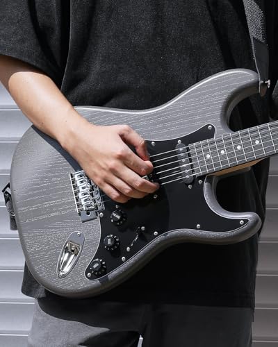 DONNER DST-80 Electric Guitar 39” Beginner Electric Guitar Kit with Amp, Classic SSS Pickup Complete with Gig Bag, Tuner, Capo, Strap, Picks