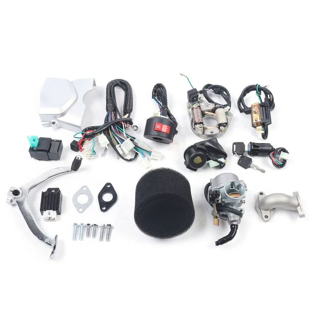 YIYIBYUS 125cc Engine Motor with Reverse 4-Stroke Electric Start Horizontal Semi-Auto Motor Go Kart ATV Quad Dirt Bike Buggy - Radiant Selections