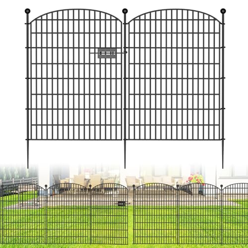 10 Panels No Dig Decorative Garden Fence - 40 in (H) x 23.6 ft (L)