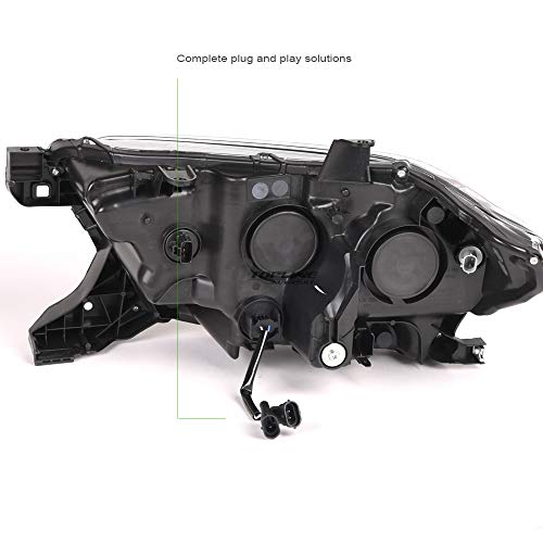 7422444293245 Compatible With 2016-2022 Toyota Tacoma Non-Factory LED DRL Black Housing Full LED Sequential Quad Projector Headlights With Amber