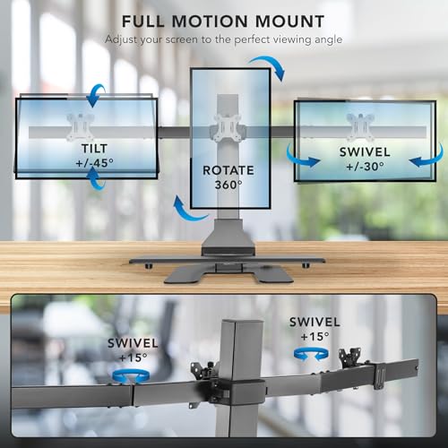 Mount-It! Electric Standing Desk Converter - Motorized Sit-Stand Desk Riser with Monitor Mount