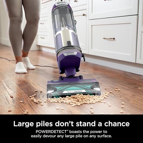 Shark Upright Vacuum, Stratos with DuoClean PowerFins, HairPro, Powered Lift-Away, Self-Cleaning Brushroll, & Odor Neutralizer Technology, Navy