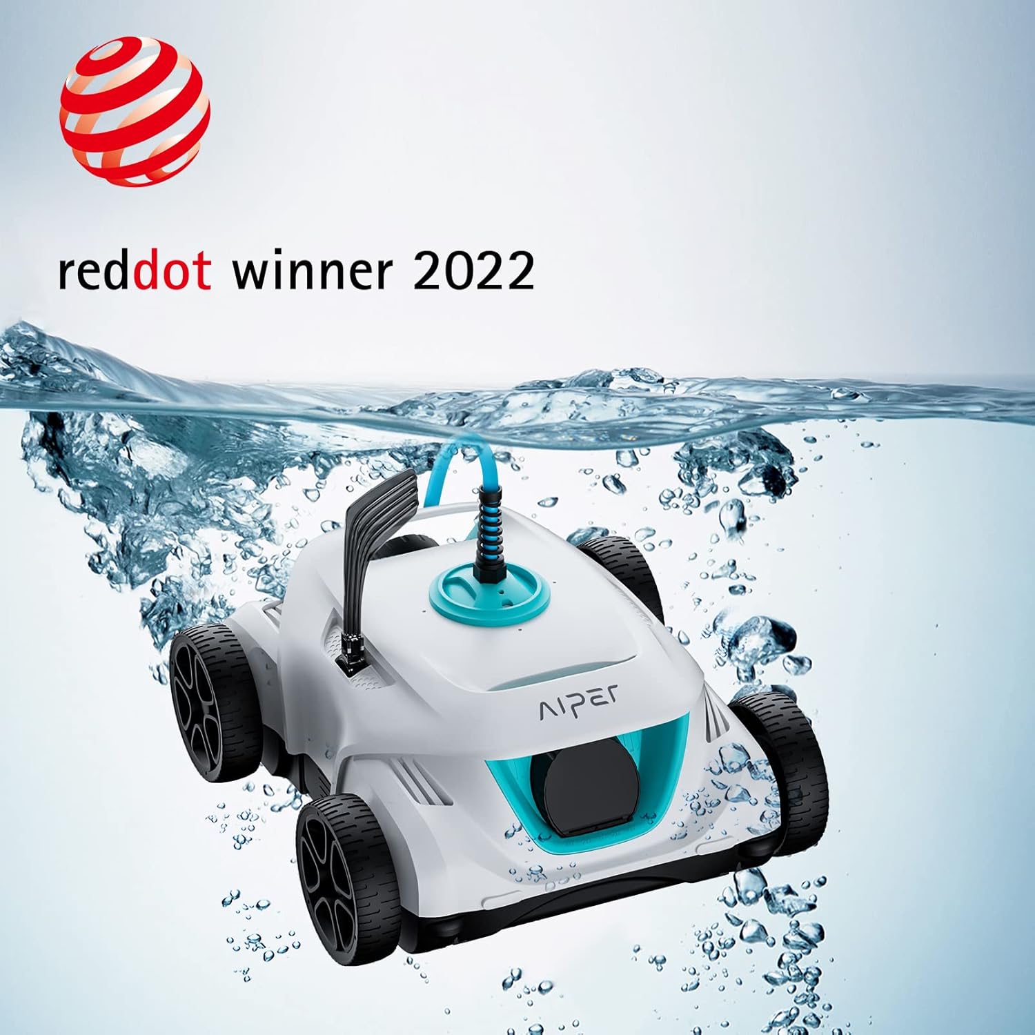 AIPER Automatic Robotic Pool Cleaner, Strong Suction with Dual-Drive Motors, Ideal for Above and In-Ground Swimming Pools up to 33 Feet, Lightweight