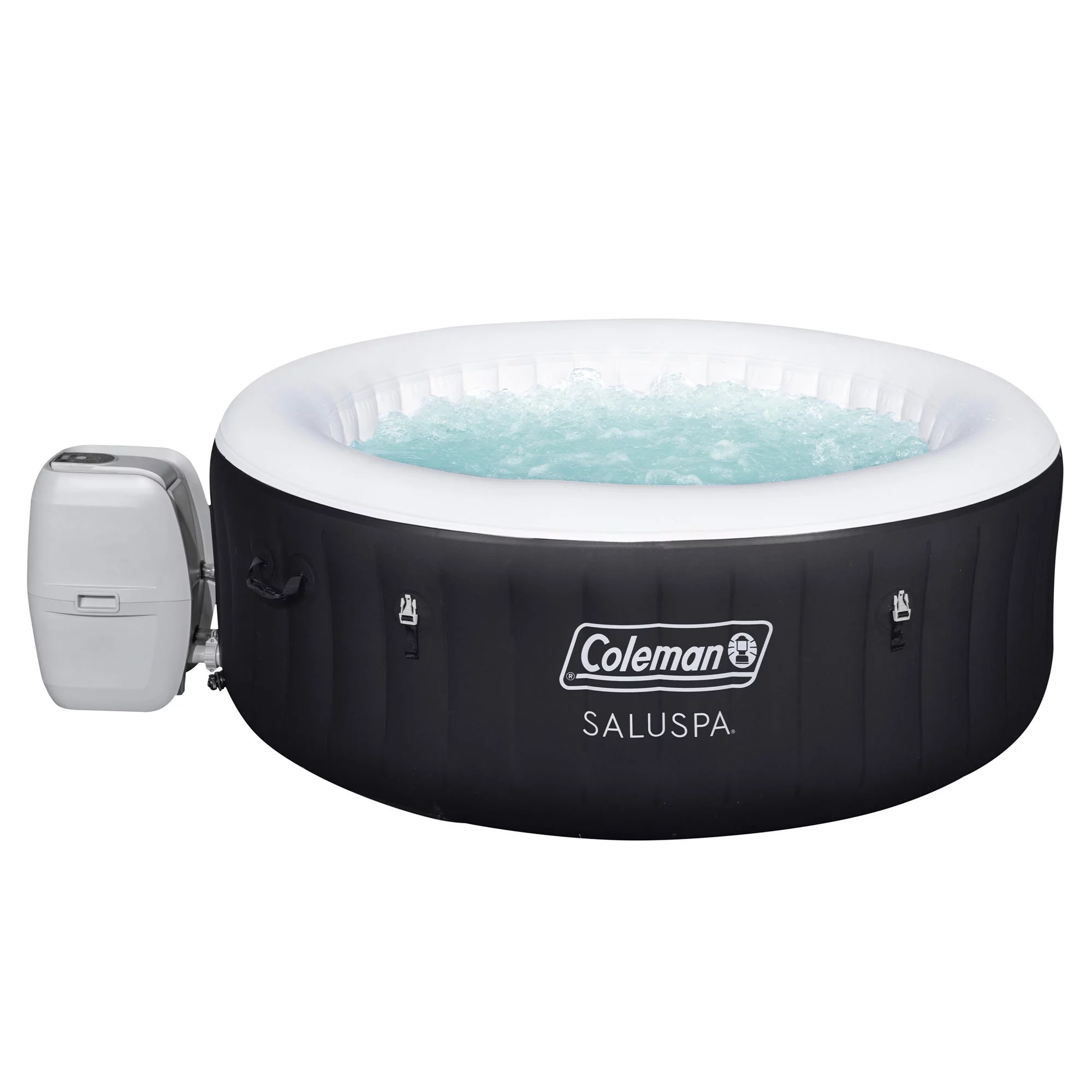 Coleman SaluSpa 4 Person Inflatable Hot Tub Spa with 12 Filter Cartridges