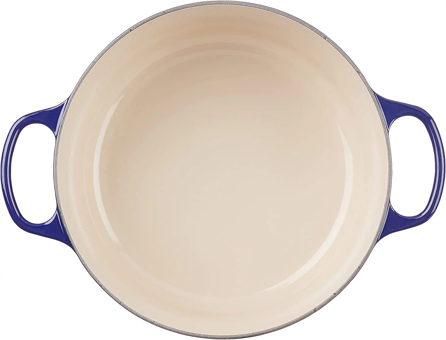 L Crst Enameled Cast Iron Signature Round Dutch Oven, 7.25 qt., Indigo