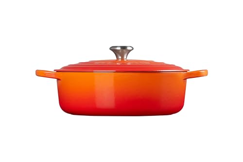 Le Creuset Enameled Cast Iron Signature Round Wide Dutch Oven, 6.75 qt., Cerise