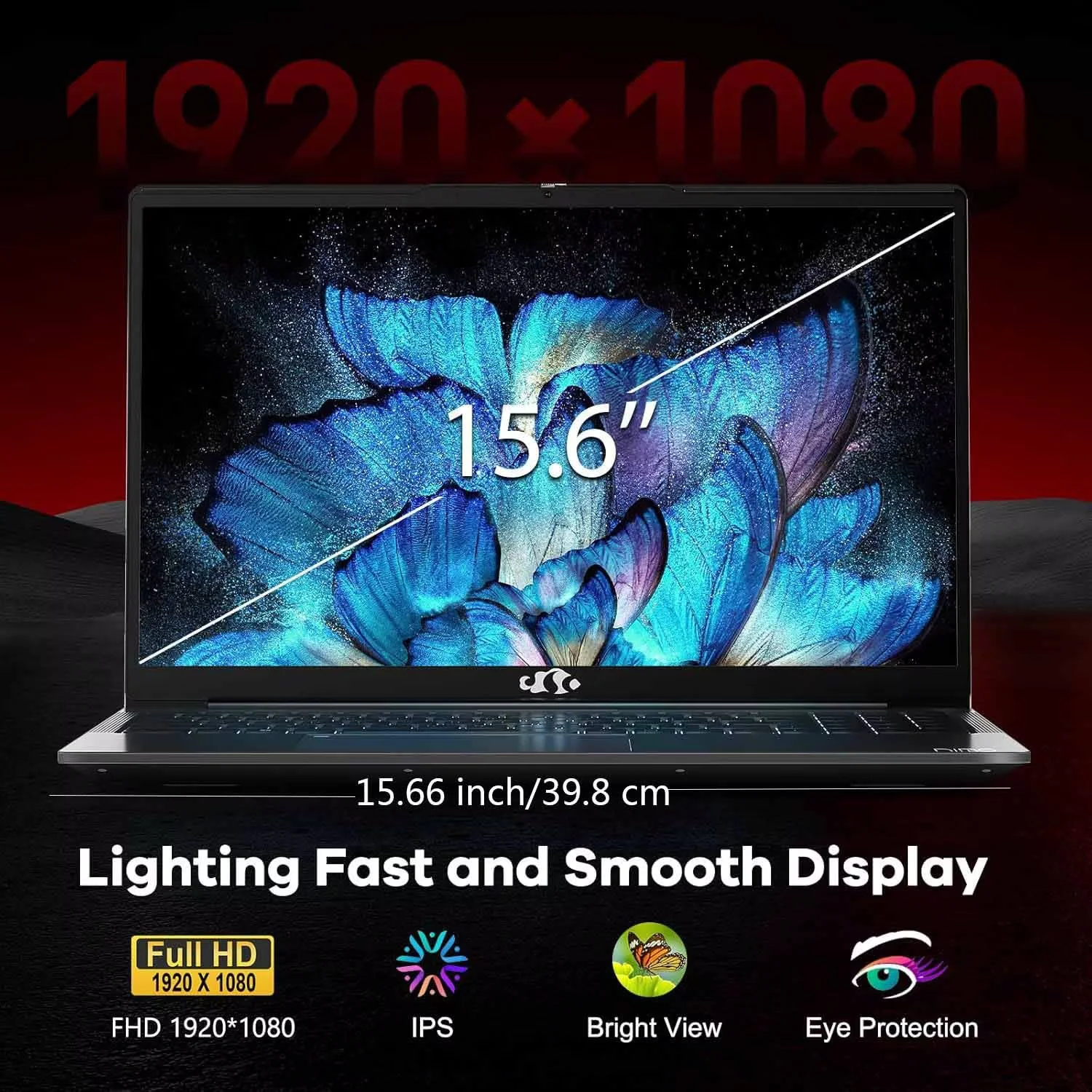 15.6" IPS FHD-Gaming-Laptop, AMD Ryzen 5 6600H 6-Cores 660M GPU 32GB DDR5 RAM 1TB SSD(Beat i7-1165G7