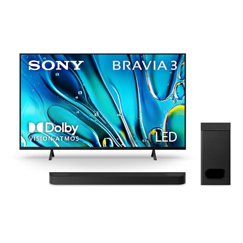 Sony 43-Inch Class 4K Ultra HD BRAVIA 3 LED Smart TV with Google TV, Dolby Vision HDR, and Exclusive Features for PlayStation®5 (K-43S30)