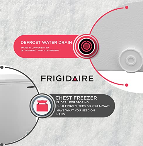 FRIGIDAIRE EFRF3005-AMZ Chest Deep Freezer-Garage-Ready, 3.5 Cu. Ft. Capacity - Smart Home Appliances