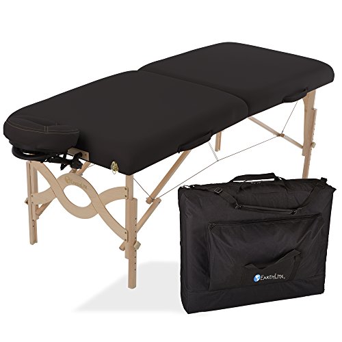 EARTHLITE Portable Massage Table Package AVALON – Reiki Endplate, Premium Flex-Rest Face Cradle & Strata Cushion, Carry Case (30”x73”)