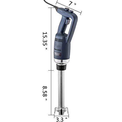 VEVOR Commercial Immersion Blender 350W Power, Hand Held Mixer with 9.8-Inch 304 Stainless Steel Removable Shaft