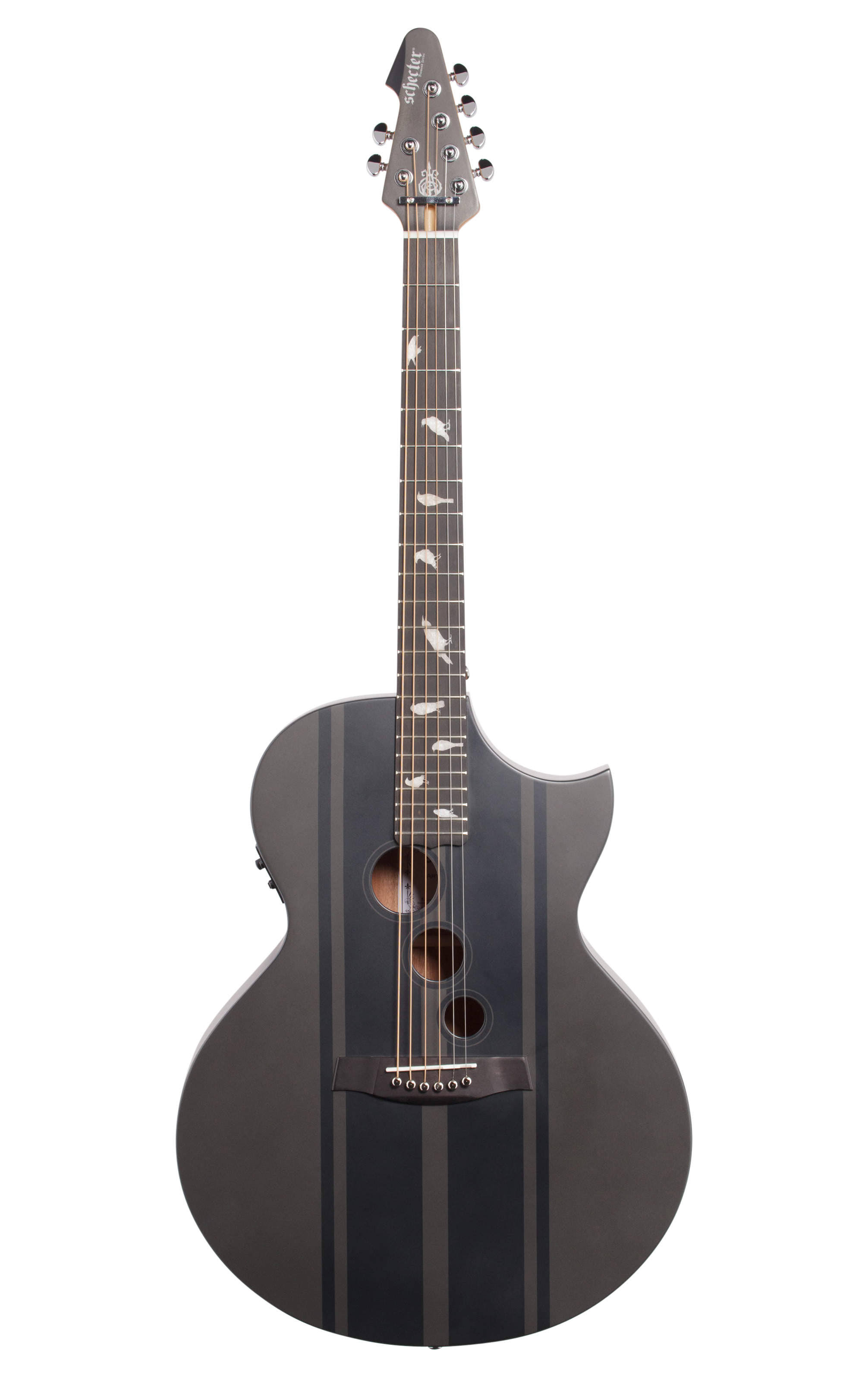 Schecter 3717 DJ Ashba Acoustic Guitar, Carbon Grey