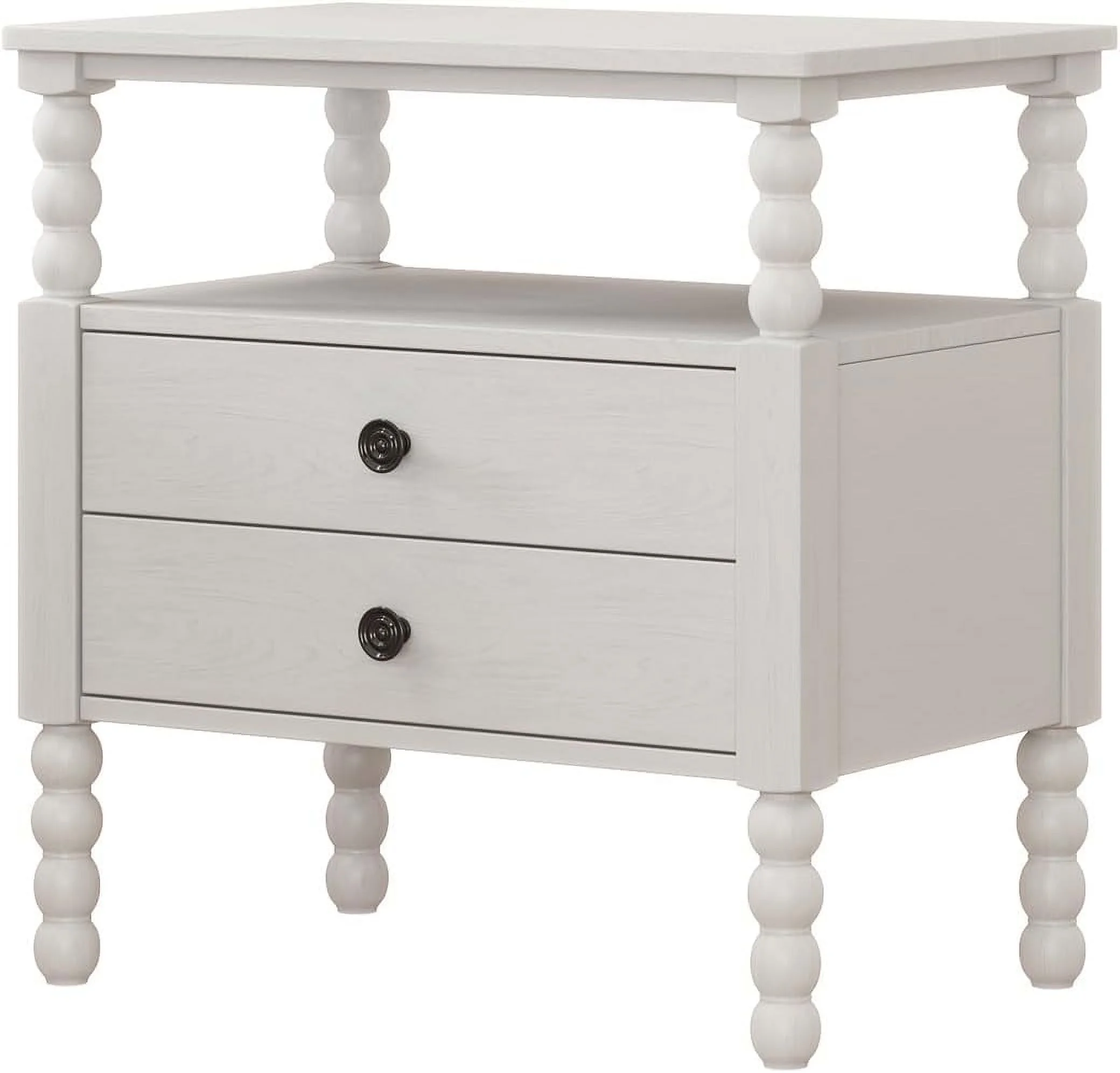 C 3 Pcs Bedroom Set With 2 Nightstands, Size Bed Frame With Gourd Shaped Headboard And Footboard, Solid Wood Platform Bed, No Spring Box Required,