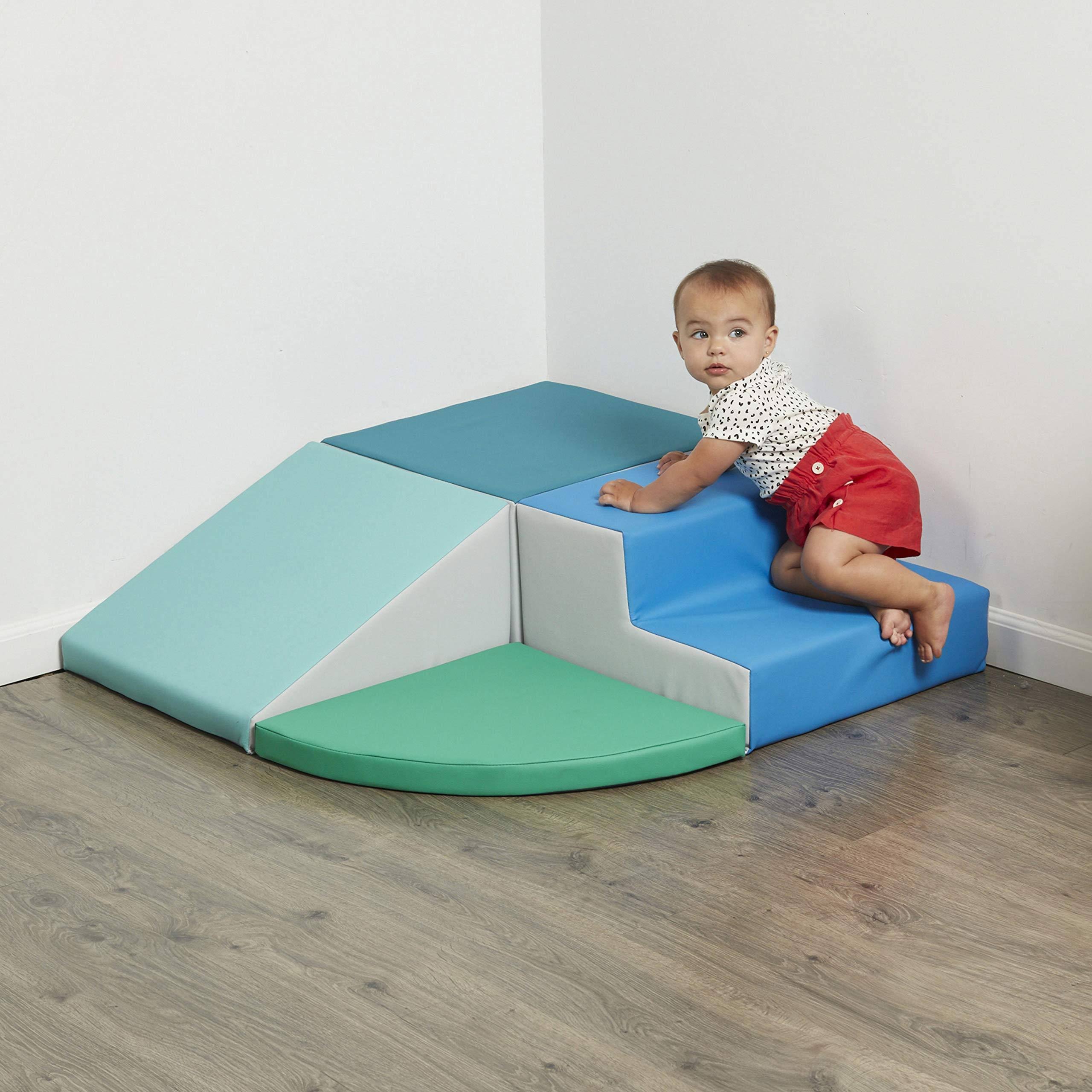 SoftScape Toddler Playtime Corner Climber, Indoor Active Play Structure for Toddlers and Kids, Safe Soft Foam for Crawling and S