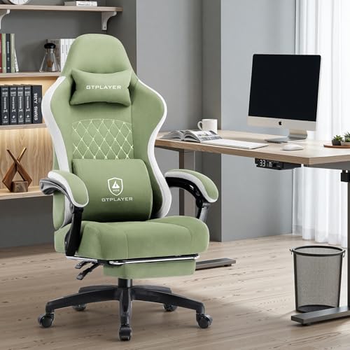 GTPLAYER Office Chair, Gaming Computer Desk Fabric Chair with Footrest