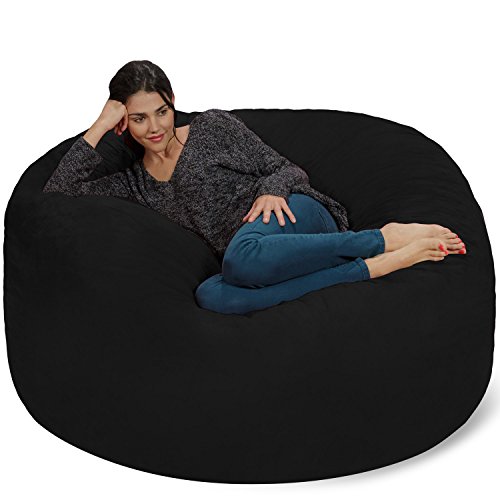 Chill Sack Bean Bag Chair - 5' Giant Memory Foam Lounge Chair with Soft Microfiber Cover – Cozy Furniture for Living Room, Dorm
