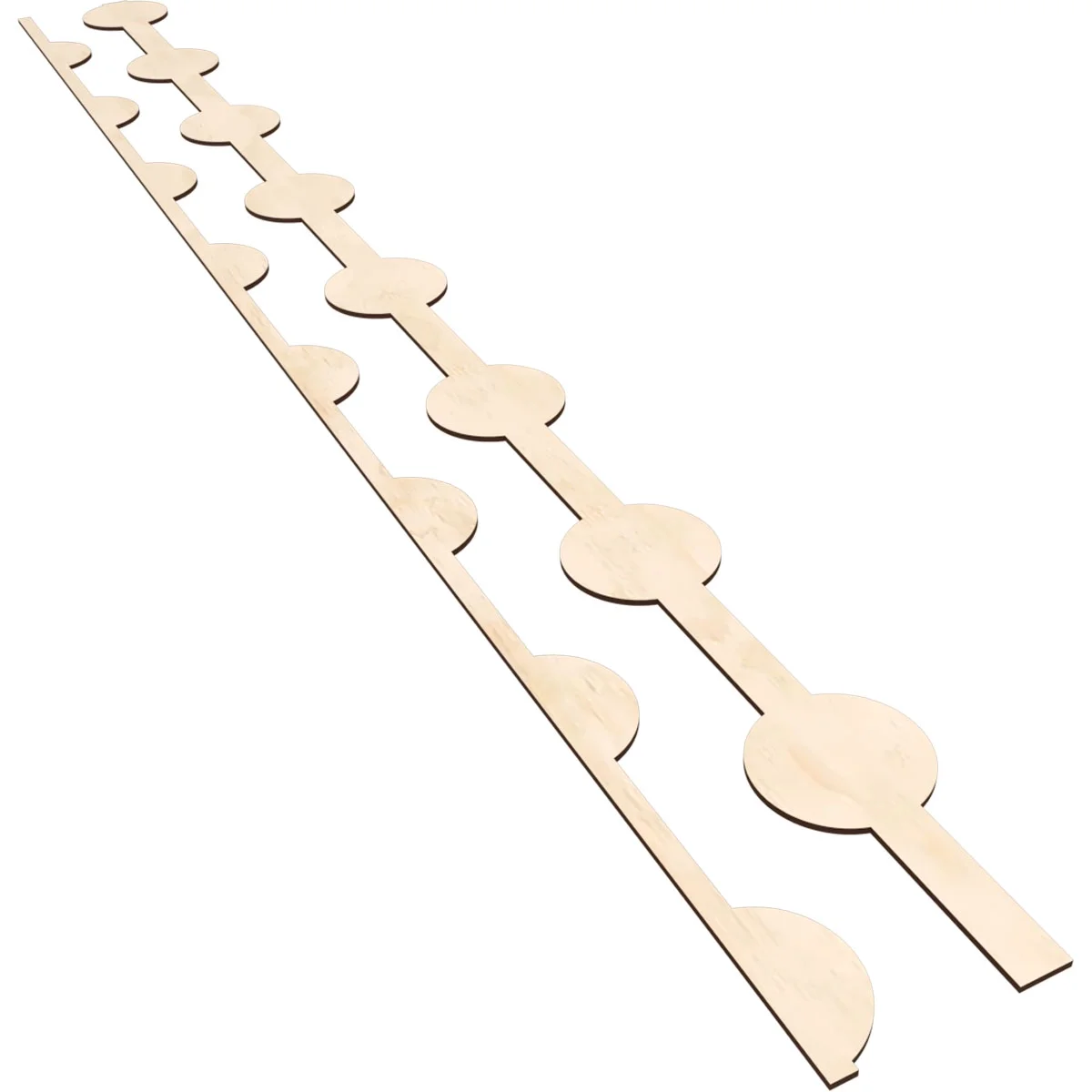 Ekena Millwork 94"H x 1/4"T Bridgeport Adjustable Wood Decorative Slat Wall Panel Kit, Birch (contains 11 Slats + 1 Straight Edge Starter Slat)