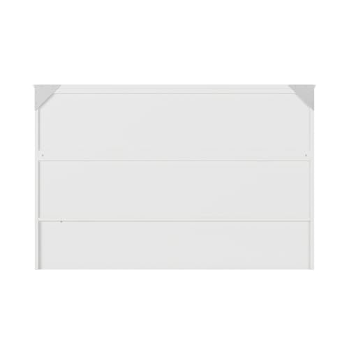 AFI Southampton Queen Murphy Bed Chest with Mattress, Storage, and Built-in Charger in Grey