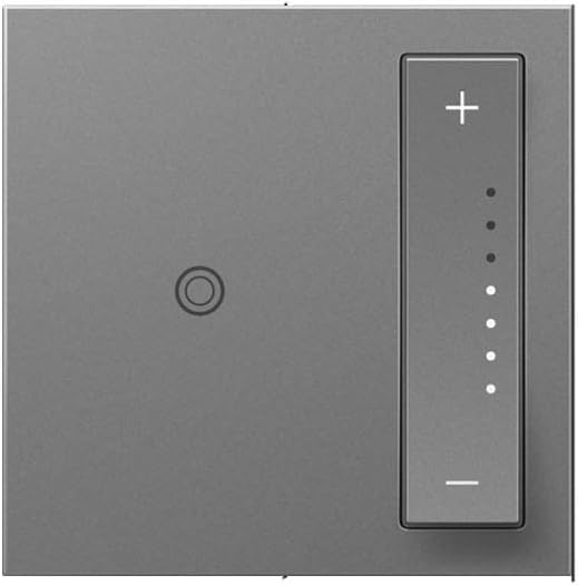 Legrand adorne700W sofTap Tru-Universal Wi-Fi Ready Master Dimmer, (Incandescent, Halogen, MLV, Fluorescent, ELV, CFL, LED), Magnesium Finsh