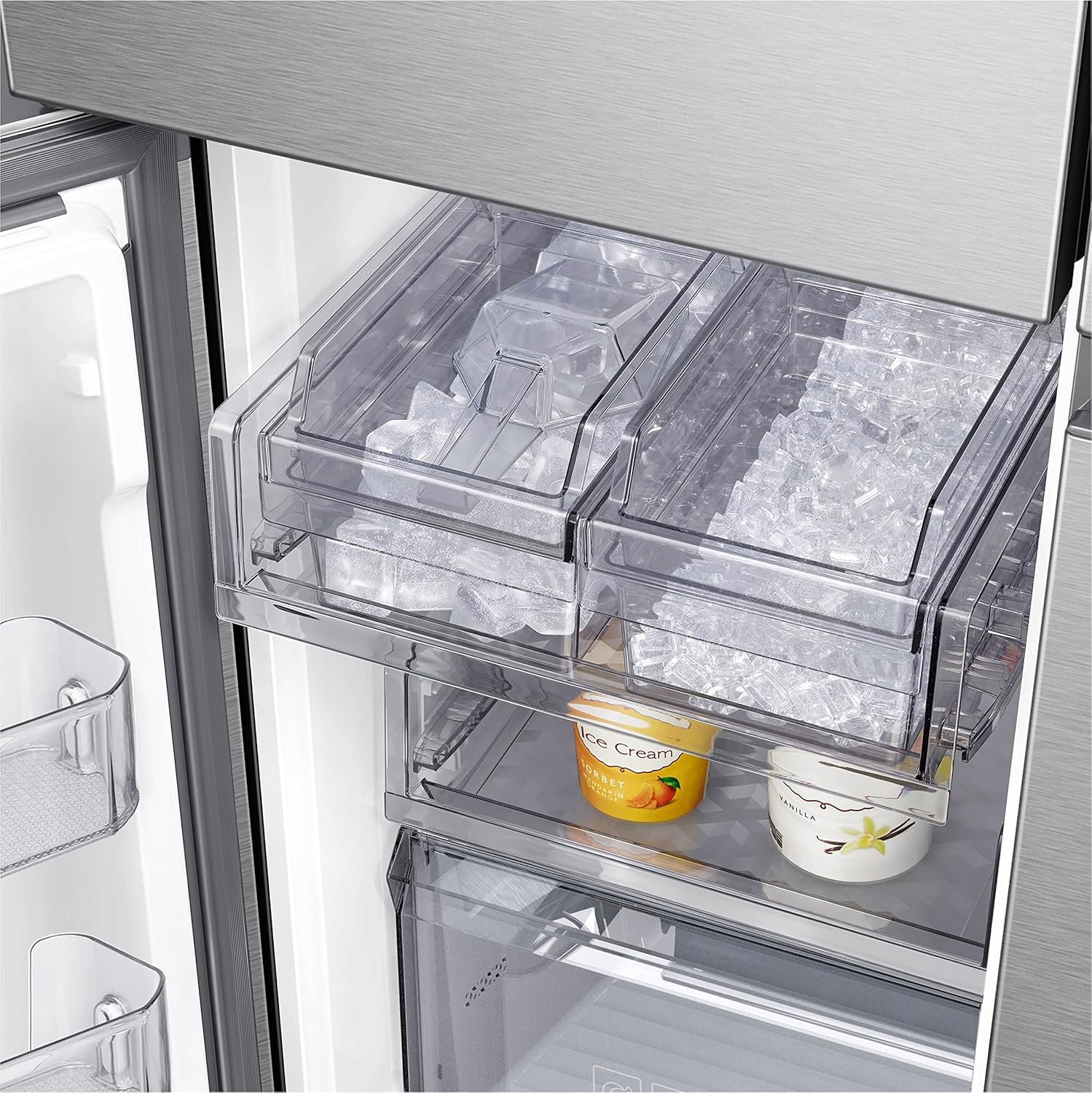 SAMSUNG 29 Cu Ft Smart 4-Door Flex Refrigerator w/ Family Hub and Alexa Built-In, Beverage Center, Dual Ice Maker, Energy Star Certified