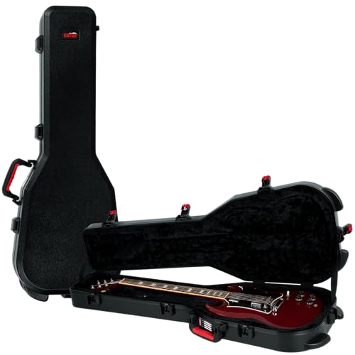Gator Cases Molded Flight Case for Strat/Tele Style Electric Guitars with TSA Approved Locking Latch, (GTSA-GTRELEC)