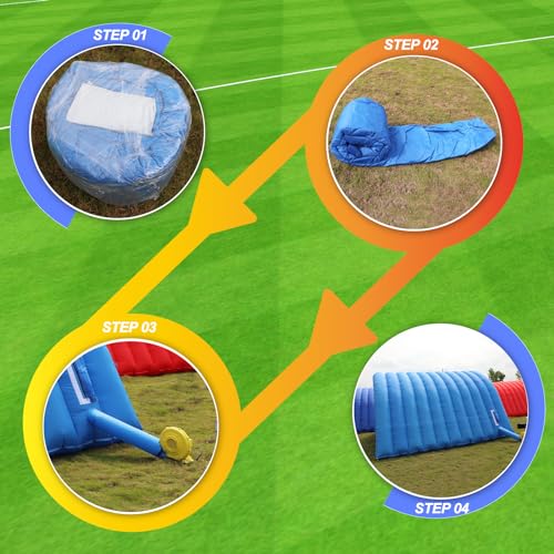 Inflatable Tunnel Sports Tunnel Entrance with Blower Football Tunnel Tent Entryway for Business Advertise Party Exhibition Promotion Street,Shop