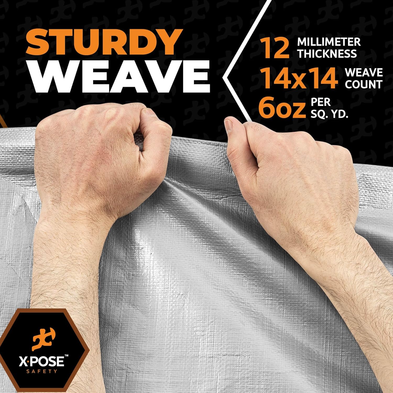 Heavy Duty Silver Poly Tarp 30' X 50' - Multipurpose Protective Cover - Durable, Waterproof, Weather Proof, Rip and Tear Resistant
