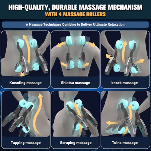Massage Chair Full Body, 2025 Zero Gravity SL-Track Shiatsu Massage Recliner Chairs with 12 Auto Modes, Foot Rollers, Waist & Calf Heating