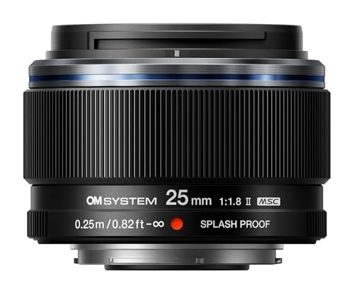 OM SYSTEM M.Zuiko Digital 25mm F1.8 II Lightweight Weather-Sealed Compact Lens with 9-Element and 7-Group Design (Micro Four Thirds)