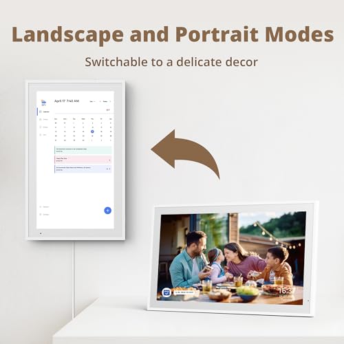 Dragon Touch 15.6" Digital Calendar Chore Chart – 1080P Full HD Interactive Touchscreen, Smart Family Planner