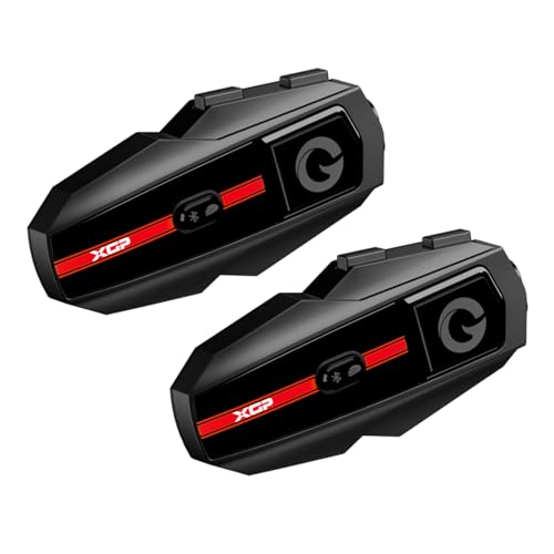 Motorcycle Bluetooth Headset V5.2 with Music Sharing, 2-Way Motorcycle Helmet Bluetooth with IP67 Waterproof